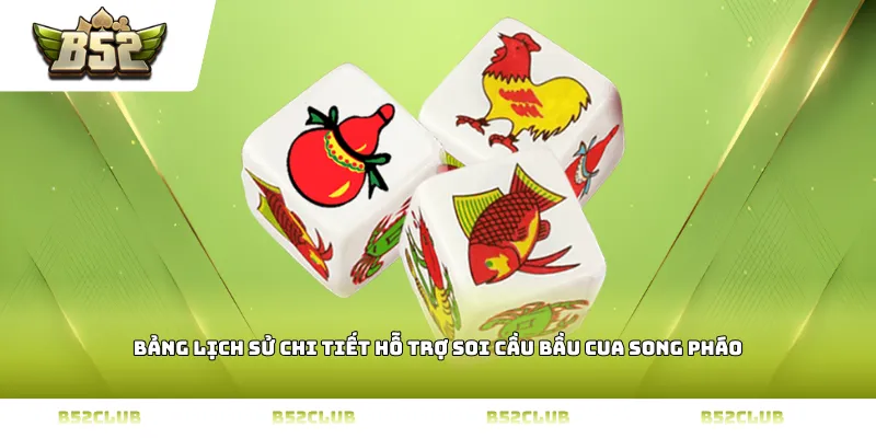Bảng lịch sử chi tiết hỗ trợ soi cầu bầu cua song pháo