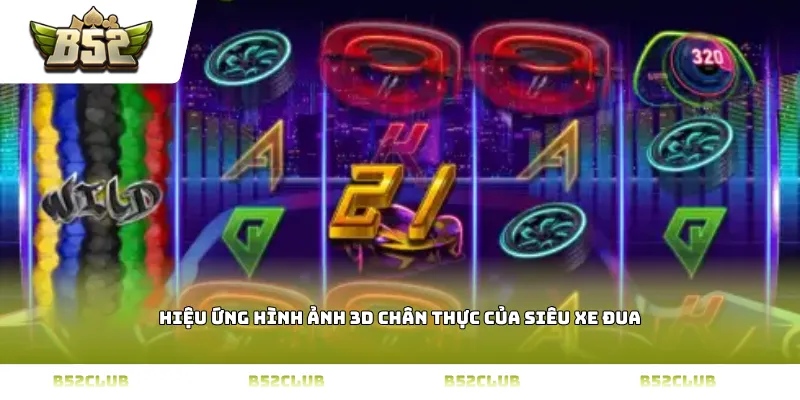 Hiệu ứng hình ảnh 3D chân thực của siêu xe đua