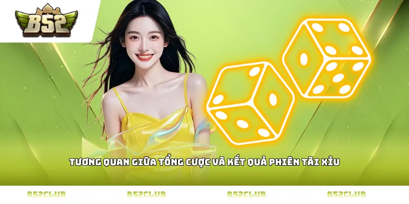 Tương quan giữa tổng cược và kết quả phiên tài xỉu