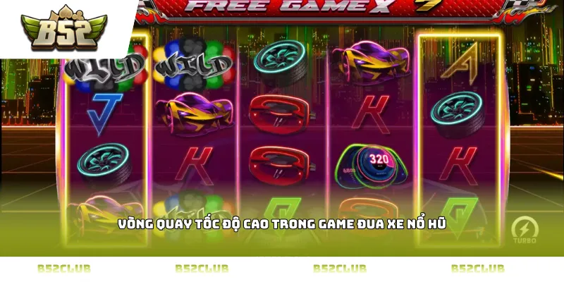 Vòng quay tốc độ cao trong game đua xe nổ hũ